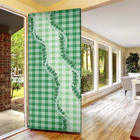 Green Hawaii Palaka Door Cover Hawaiian Pikake Lei