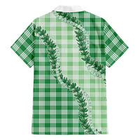 Green Hawaii Palaka Hawaiian Shirt Hawaiian Pikake Lei LT05 - Polynesian Pride
