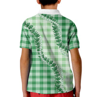 Green Hawaii Palaka Kid Polo Shirt Hawaiian Pikake Lei LT05 - Polynesian Pride