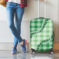 Green Hawaii Palaka Luggage Cover Hawaiian Pikake Lei LT05 - Polynesian Pride