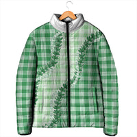 Green Hawaii Palaka Padded Jacket Hawaiian Pikake Lei LT05 - Polynesian Pride