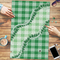 Green Hawaii Palaka Puzzle Hawaiian Pikake Lei LT05 Green - Polynesian Pride