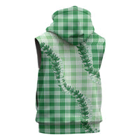 Green Hawaii Palaka Sleeveless Hoodie Hawaiian Pikake Lei LT05 - Polynesian Pride