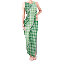 Green Hawaii Palaka Tank Maxi Dress Hawaiian Pikake Lei LT05 Women Green - Polynesian Pride