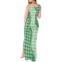 Green Hawaii Palaka Tank Maxi Dress Hawaiian Pikake Lei LT05 - Polynesian Pride