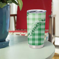 Green Hawaii Palaka Tumbler Cup Hawaiian Pikake Lei LT05 - Polynesian Pride