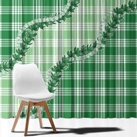 Green Hawaii Palaka Window Curtain Hawaiian Pikake Lei LT05 - Polynesian Pride
