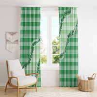 Green Hawaii Palaka Window Curtain Hawaiian Pikake Lei LT05 - Polynesian Pride