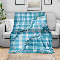 Blue Hawaii Palaka Blanket Hawaiian Pikake Lei LT05 - Polynesian Pride