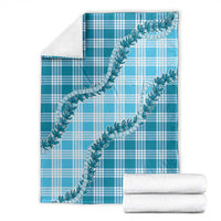 Blue Hawaii Palaka Blanket Hawaiian Pikake Lei LT05 - Polynesian Pride