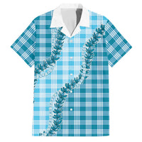 Blue Hawaii Palaka Family Matching Mermaid Dress and Hawaiian Shirt Hawaiian Pikake Lei