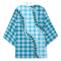 Blue Hawaii Palaka Kimono Hawaiian Pikake Lei LT05 - Polynesian Pride