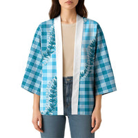 Blue Hawaii Palaka Kimono Hawaiian Pikake Lei LT05 - Polynesian Pride