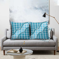 Blue Hawaii Palaka Pillow Cover Hawaiian Pikake Lei LT05 - Polynesian Pride