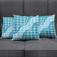 Blue Hawaii Palaka Pillow Cover Hawaiian Pikake Lei LT05 - Polynesian Pride