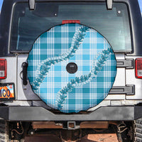 Blue Hawaii Palaka Spare Tire Cover Hawaiian Pikake Lei LT05 Blue - Polynesian Pride