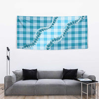 Blue Hawaii Palaka Tapestry Hawaiian Pikake Lei LT05 - Polynesian Pride
