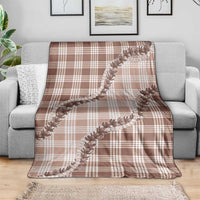 Beige Hawaii Palaka Blanket Hawaiian Pikake Lei LT05 - Polynesian Pride