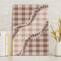 Beige Hawaii Palaka Canvas Wall Art Hawaiian Pikake Lei LT05 Without Frame Beige - Polynesian Pride