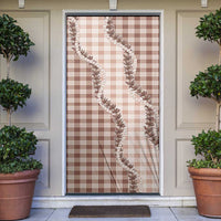 Beige Hawaii Palaka Door Cover Hawaiian Pikake Lei