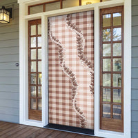Beige Hawaii Palaka Door Cover Hawaiian Pikake Lei