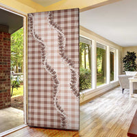 Beige Hawaii Palaka Door Cover Hawaiian Pikake Lei