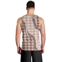 Beige Hawaii Palaka Men Tank Top Hawaiian Pikake Lei LT05 - Polynesian Pride