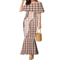 Beige Hawaii Palaka Mermaid Dress Hawaiian Pikake Lei LT05 Women Beige - Polynesian Pride