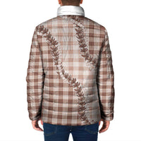 Beige Hawaii Palaka Padded Jacket Hawaiian Pikake Lei LT05 - Polynesian Pride