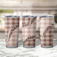 Beige Hawaii Palaka Tumbler Cup Hawaiian Pikake Lei LT05 - Polynesian Pride