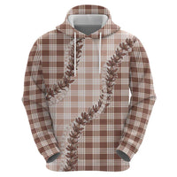 Beige Hawaii Palaka Zip Hoodie Hawaiian Pikake Lei LT05 - Polynesian Pride