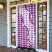 Violet Hawaii Palaka Door Cover Hawaiian Pikake Lei
