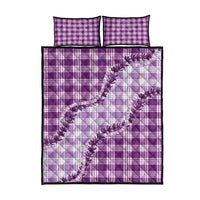 Violet Hawaii Palaka Quilt Bed Set Hawaiian Pikake Lei LT05 - Polynesian Pride