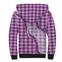 Violet Hawaii Palaka Sherpa Hoodie Hawaiian Pikake Lei LT05 - Polynesian Pride