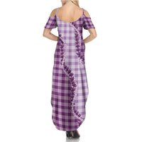 Violet Hawaii Palaka Summer Maxi Dress Hawaiian Pikake Lei LT05 - Polynesian Pride