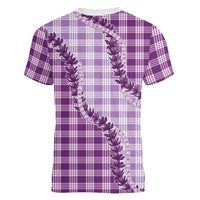 Violet Hawaii Palaka Women V-Neck T-Shirt Hawaiian Pikake Lei LT05 - Polynesian Pride