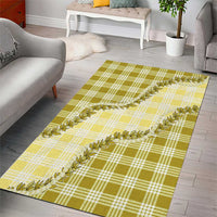 Yellow Hawaii Palaka Area Rug Hawaiian Pikake Lei LT05 - Polynesian Pride