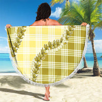 Yellow Hawaii Palaka Beach Blanket Hawaiian Pikake Lei LT05 - Polynesian Pride