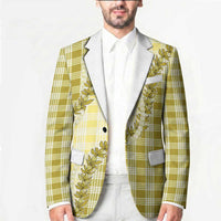 Yellow Hawaii Palaka Blazer Hawaiian Pikake Lei LT05 - Polynesian Pride