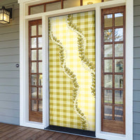Yellow Hawaii Palaka Door Cover Hawaiian Pikake Lei