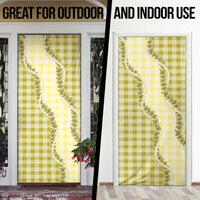 Yellow Hawaii Palaka Door Cover Hawaiian Pikake Lei
