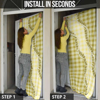 Yellow Hawaii Palaka Door Cover Hawaiian Pikake Lei