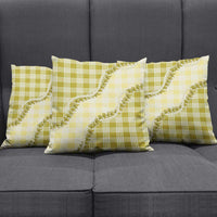 Yellow Hawaii Palaka Pillow Cover Hawaiian Pikake Lei LT05 - Polynesian Pride