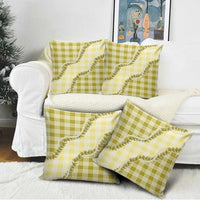 Yellow Hawaii Palaka Pillow Cover Hawaiian Pikake Lei LT05 - Polynesian Pride