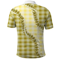 Yellow Hawaii Palaka Polo Shirt Hawaiian Pikake Lei LT05 - Polynesian Pride
