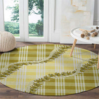 Yellow Hawaii Palaka Round Carpet Hawaiian Pikake Lei LT05 - Polynesian Pride