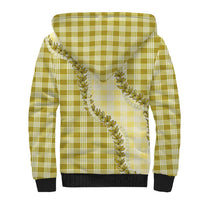 Yellow Hawaii Palaka Sherpa Hoodie Hawaiian Pikake Lei LT05 - Polynesian Pride