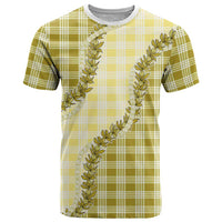 Yellow Hawaii Palaka T Shirt Hawaiian Pikake Lei LT05 Yellow - Polynesian Pride