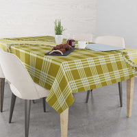 Yellow Hawaii Palaka Tablecloth Hawaiian Pikake Lei LT05 - Polynesian Pride
