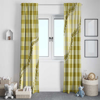 Yellow Hawaii Palaka Window Curtain Hawaiian Pikake Lei LT05 - Polynesian Pride